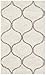 SAFAVIEH Hudson Shag Collection Accent Rug - 4' x 6', Ivory & Grey, Trellis Design, Non-Shedding & Easy Care, 2-inch Thick Ideal for High Traffic Areas in Entryway, Living Room, Bedroom (SGH280A)