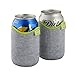 Tabkoe Insulated Neoprene Lunch Bag Set with Tote, Bottle Sleeve, 2 Can Insulators & Adjustable Crossbody Shoulder Strap | Washable, Reusable, Stretchy, Extra Large Travel Lunch Box (Green Gray)