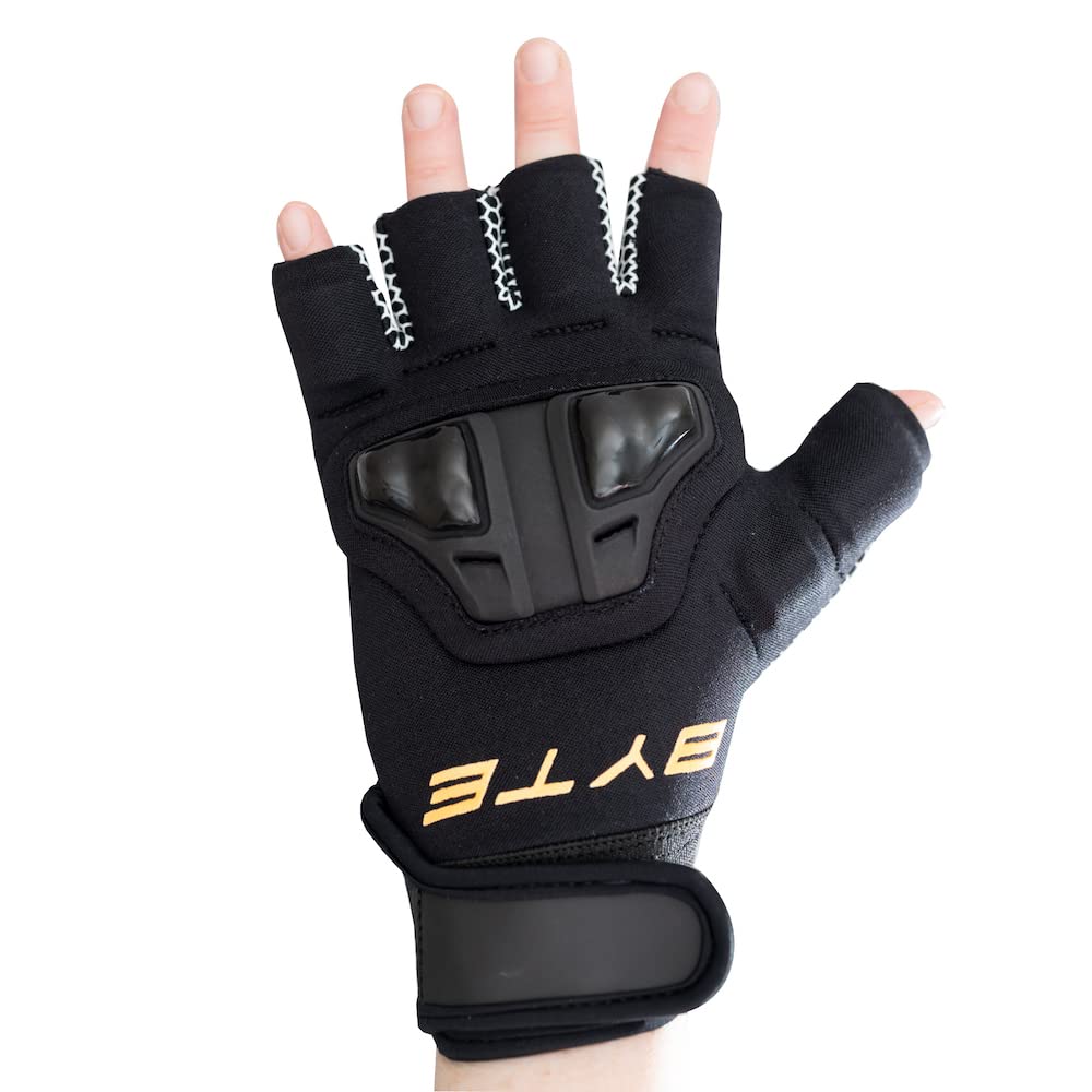 BYTE XR LEFT HAND HOCKEY KNUCKLE GLOVE BLACK ORANGE (Medium)