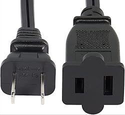 Tekit(4.92ft/1.5m) US Power Extension Cable Cord US