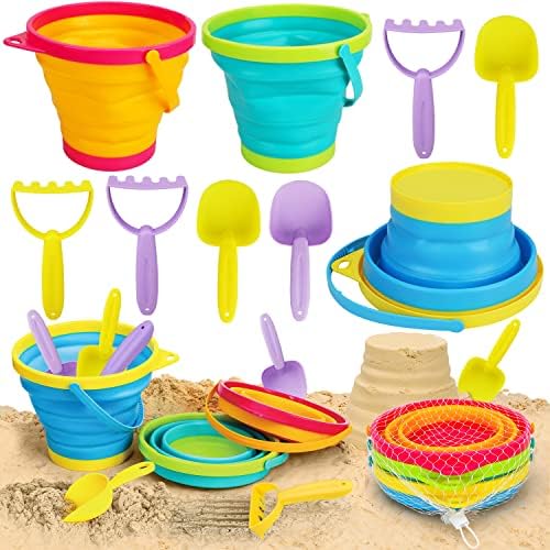 TOY Life Collapsible Beach Sand Toys for Kids Travel Beach Toys for