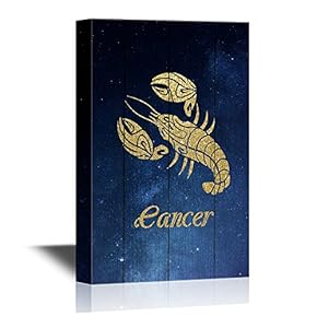 Constellation Canvas Wall Art - Cancer - Gallery Wrap Modern Home Art | Ready to Hang - 12x18 inches