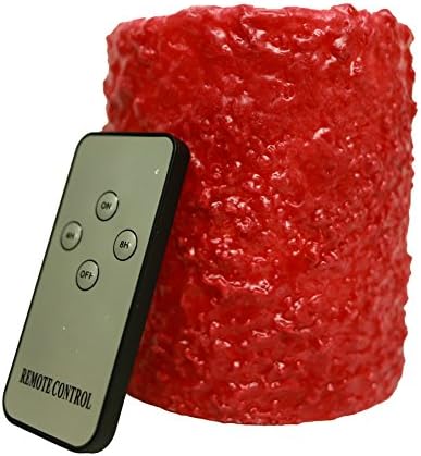 Genuine Wax Cake Style Flameless LED Candle - Auto Timer &amp; Remote Control - Battery Operated - Scented (Spiced Apple Cider)