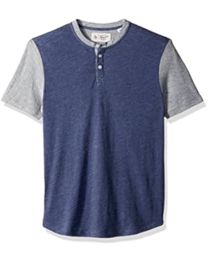 Men's Short Sleeve Slub Plaited Jersey Henley