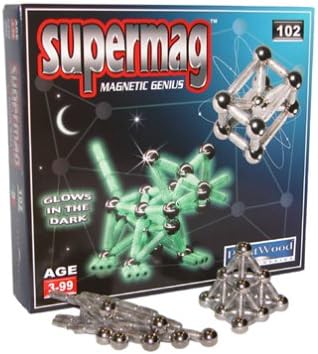 Supermag Magnetic Genius 102 pc Glow in 