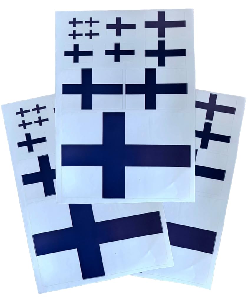 EUIOSFDC Decal in Multiple Sizes Finland Flag