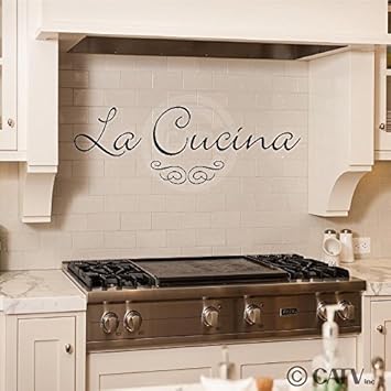 La Cucina The Kitchen Wall Saying Vinyl Lettering Art Decal