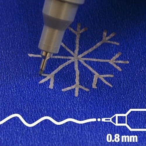 780 Marcador de tinta opaca brilhante - Ouro, Prata, Azul, Verde, Violeta (Metálico) - 5 Marcadores - Ponta Extra Fina 0,8 mm - Para Vidro, Pedras, Madeira, Plástico, Papel - Cor Permanente