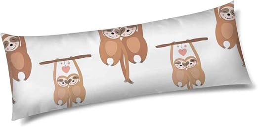 Amazon Com Interestprint Sloth Couples Long Body Pillow Cover 21
