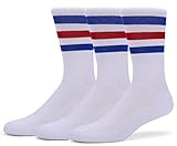 Leotruny Triple-striped Calf-high Tube Socks One Size