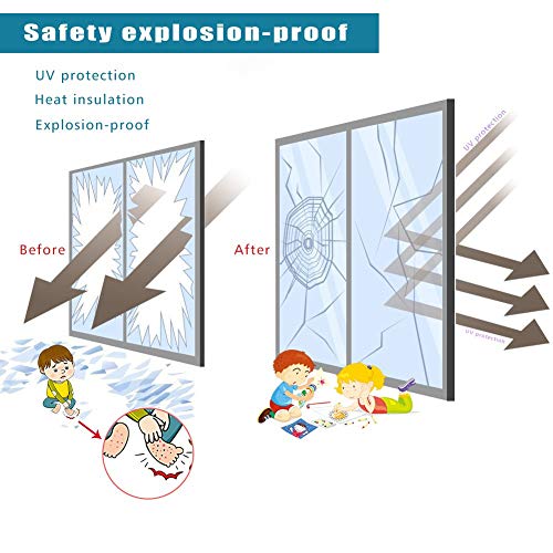 UPSTONE One Way Mirror Window Film, Window Tint for Home Privacy Film Anti UV Window Tint Film (Black-Silver, 35.4 Inch x 6.56 Feet) - Thumbnail 3