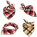 JIIANERY Pet Heroic 2Pcs-4Styles Pet Dog Cat Bandana Square Bibs Scarf Pet Dog Cat Kerchief Neckerchief Set Accessories Suitable for Medium&Large Pet Dog Cat