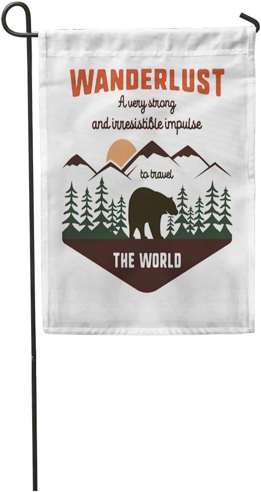 Amazon Com Semtomn Garden Flag Vintage Adventure Label