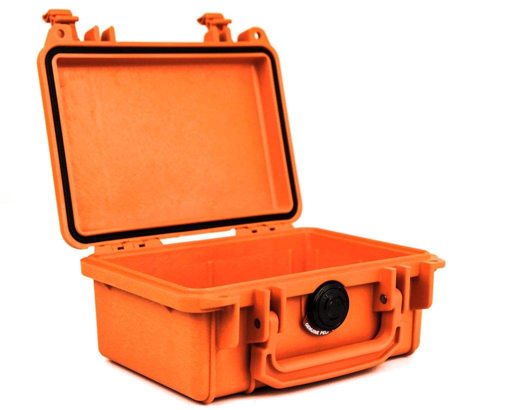 PELI Protector 1120 Impact Resistant Case, IP67 Watertight and Dustproof, 5L Capacity, Made in US, No Foam, Orange