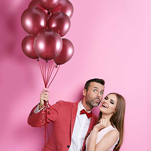 Hestya Burgundy Balloons 100 Pack 12 Inch Latex Party Balloons Burgundy Wine Red Balloons Latex Ball - //coolthings.us