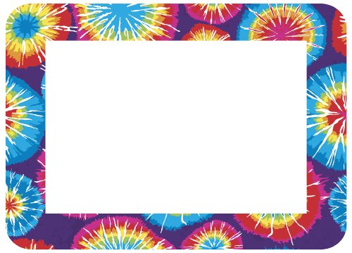 Fodeez Frames Trendy Kidz 5 x 7 Inches Photo Area Peel and Stick Adhesive Picture Frame/Dry Erase Board Tie Dye
