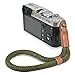 VKO Cotton Soft Camera Wrist Strap, Hand Strap Compatible for Fujifilm X100F X-T20 X-T10 X-T2 X-Pro2 X-E2 X30 XQ2 X100S X100T OM-D E-M10 II III PEN-F Camera Green