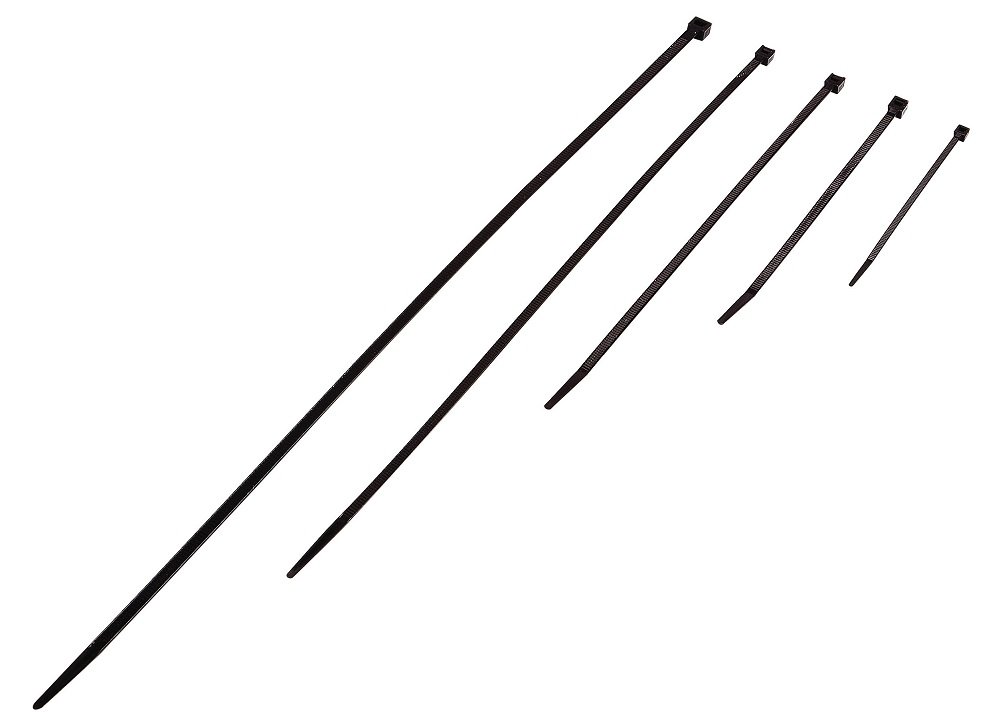 Poly Pool PP309.12 N° 100 Cable Ties 3.6 x 140 mm for Wiring in Indoor and Outdoor Environments Clamp Diameter 3 ÷ 33 mm, Black