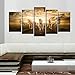Cenblue Art-Modern Oil Paintings on Premium Canvas Horses Pattern Wall Art Prints for Home Decoration (8x16inchx2pcs, 8x20inchx2pcs, 8x24inchx1pc)