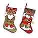 WOBOX Christmas Stockings Christmas Decor Santa Claus Snowman 18 Inch Length 2pcs