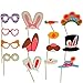 Lago Retail Easter Basket Stuffers - Photo Booth Props-Includes Free Inflatable Picture Frame - NO DIY Required Attached to The Stick - Egg Rabbit Decorations - 30 Count