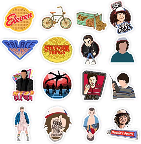 stranger things 50pcs waterproof vinyl stickers pack for for laptop hydro flask water bottles phone ipad luggage aesthetic decals for teens college students extra durable vinyl pricepulse