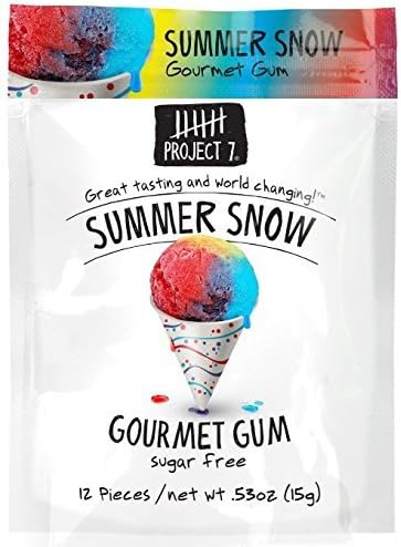 Project 7 Sugar Free Gourmet Gum Rainbow Ice 15g (2 Packs)