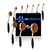 Beauty Kate Multi-function Oval Toothbrush Makeup Brushes Set of 10 pcs (Rose-gold Black)