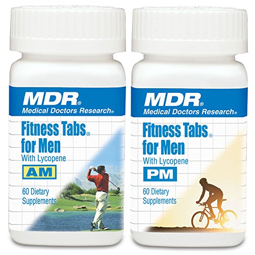 MDR Fitness Tabs Patented AM/PM Multivitamin for Men Doctor Formulated with Right Nutrients at The Right Time - Gluten Free - 2 Month Supply