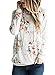 ZKESS Womens Floral Print Hooded Sweatshirt Long Sleeve Pullover Hoodies with Pocket