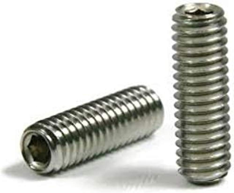 18-8 Stainless Steel Cup-Point Set Screw, 3/8"-16 Thread, 3/8" Long