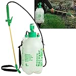1.3 Gallon Lawn and Garden Pump Sprayer 5L Watering Pressure Sprayers with Single Strap for Herbicides, Pesticides Green White (US STOCK)
