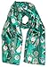 Funky Junque's Satin Christmas Theme Snowman Holly Tree Candy Cane Holiday Scarf