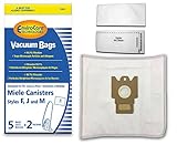 Miele Type F, J M (FJM) HEPA Cloth Vacuum Cleaner Dustbags 10 Bags 4 Filters by EnviroCare