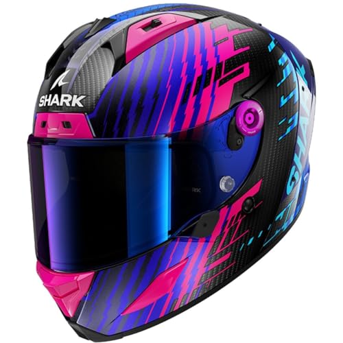 SHARK, Integraler Motorradhelm Aeron Edgy Carbon Blue Chrome DBU, XL