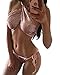 Tempt Me Women Two Pieces Sexy Shiny Sequin Bandage Cross High Neck Halter Bikini Sets