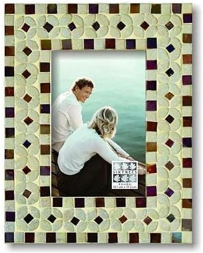 Gold/Silver/Amber Multi Mosaic Frame by Sixtrees(r)