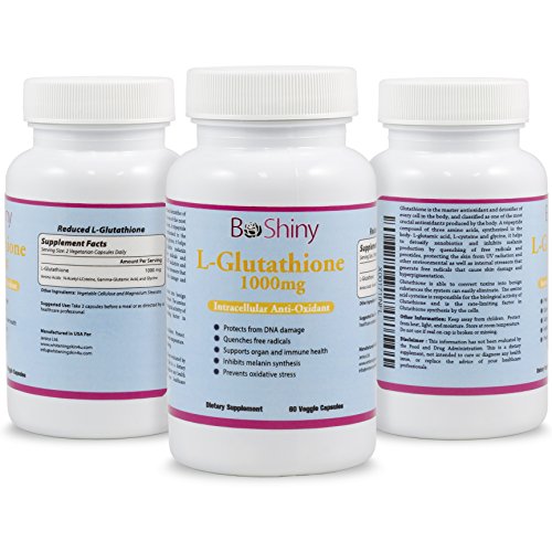 L Glutathione Skin Lightening Brightening Pills 1000 mg Antioxidant