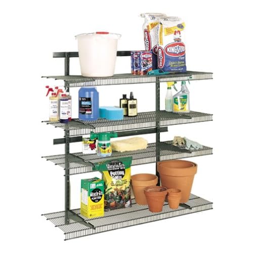 Rubbermaid Tough Stuff 48 Wide Four Shelf Wire Shelving on PopScreen