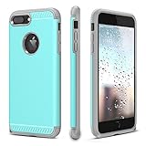 CHTech iPhone 7 Plus Case, iPhone 8 Plus Case Double Layer Shockproof Heavy Duty Protection Armor Case for Apple 5.5'' iPhone 7 Plus/iPhone 8 Plus [Mint]