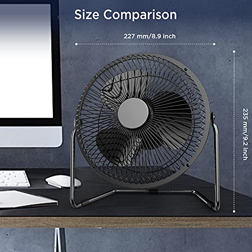 EasyAcc Battery Powered Fan, 9 Inch USB Desk Fan 5200 Capacity 16 Hours Powerful Airflow Portable Fan Wood Stove Fan 4 Speeds Cooling Silent Fireplace Fan for Home Office Outdoor Tent Camping - Image 8
