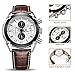 Megir Mens Sport Leather Watch Military Chronograph Analog Quartz Multifunction Wrist Watch