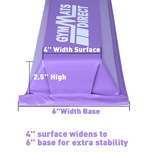 gymmatsdirect Gymnastics Balance Beam, 9' Long Folding Floor Balance Beams Kids Home Practice (Purple, 9 Feet)