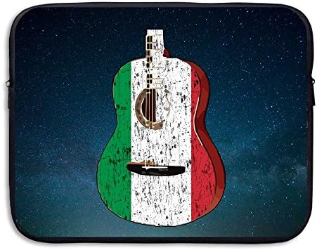 Guitar Flag Italy Flag Laptop Bag Tablet Case Shockproof Spill-Resistant Waterproof 13 Inch