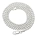 2.2mm Solid 925 Sterling Silver Pallini Style Bead Italian Chain, 30
