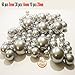 Z-synka Assorted Plastic Bead Pearls,DIY Jewelry Necklaces, Table Scatter, Wedding, Birthday Party Home Decoration, Event Supplies (8 Ounce Pack, 100 Pieces) (Gray, 10mm/14mm/20mm)
