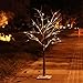 Rainleaf 4Ft LED Snow Tree, 48 LEDs, Perfect for Christmas, Holiday, Home, Party, Wedding, Indoor Decoration, Flexible Branches for DIY Shapes, Warm White Light