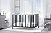 Delta Children Heartland 4-in-1 Convertible Crib - Greenguard Gold Certified, Charcoal Grey