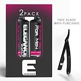 Elegance Plus Shaving Gel 500ml (2 Pack w/ Box) (Pink) with Free Elegance Razor Holder