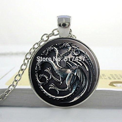 Pretty Lee Game Of Thrones House Targaryen Movie Jewelry Film Jewelryart Glass Necklace Dragon Necklace